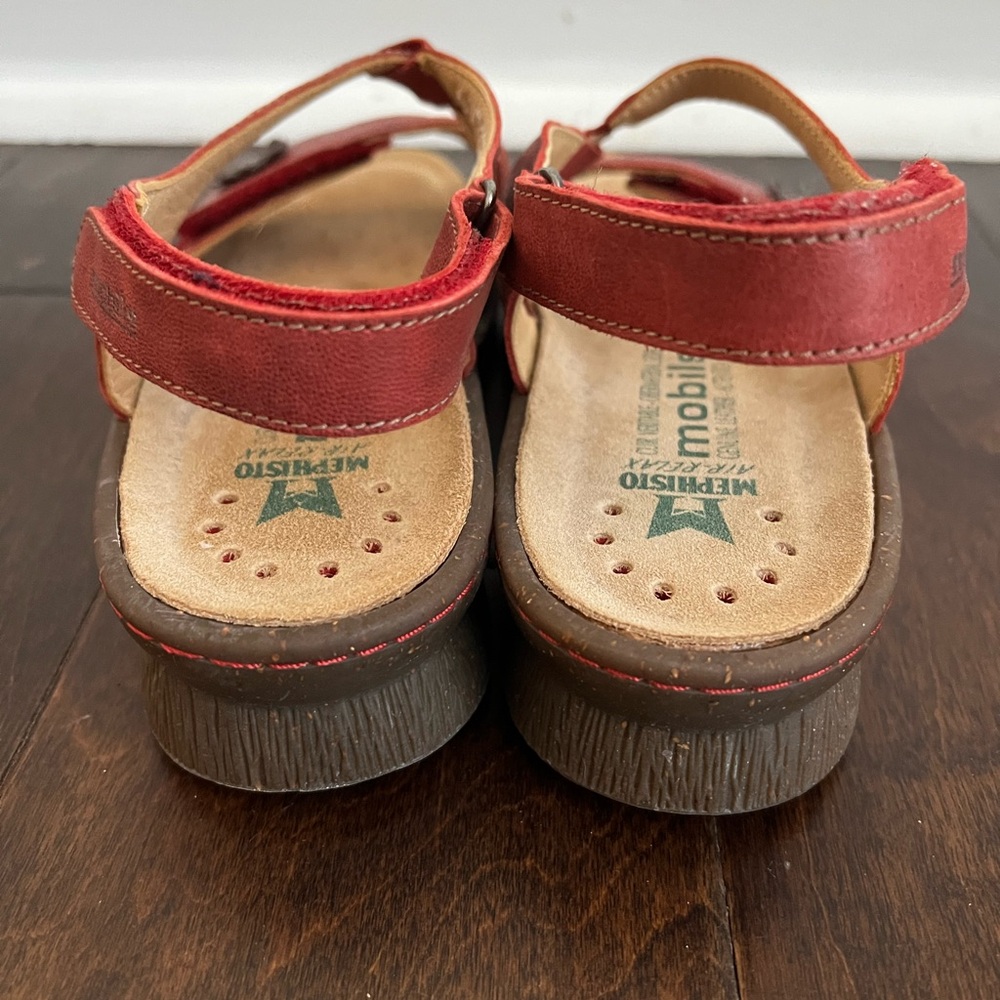 Mephisto Mobils Air Relax Sandals leather red 40 - Picture 5 of 6